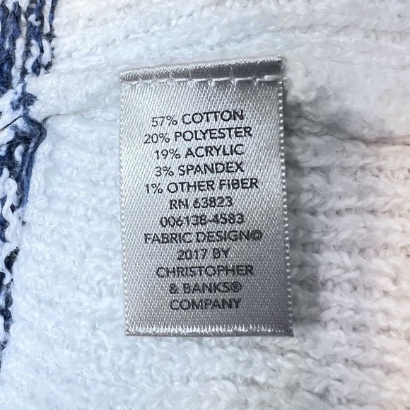 CJ Banks Knit Cowl Neck Sweater 1X Reindeer Snowflake Fair Isle Holiday Winter - Picture 9 of 10